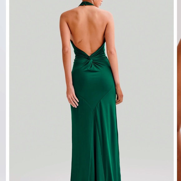 Elyna Slinky Halter Maxi Dress - Forest
Green - Picture 2 of 3